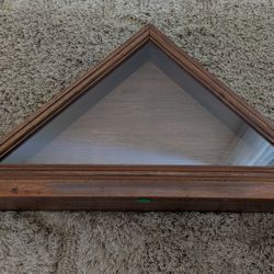 Wooden Flag Case Display Small 