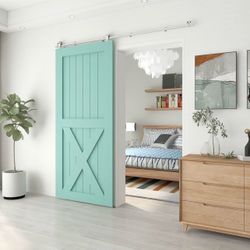 Stainless steel barn door hardware only