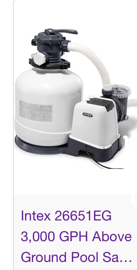 Intex Above Ground Pool  Pump 