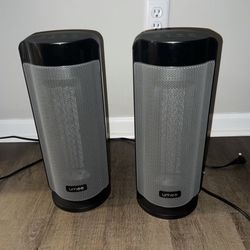 2 Indoor Space Heaters, Fast Heating Ceramic Electric with Digital Thermostat