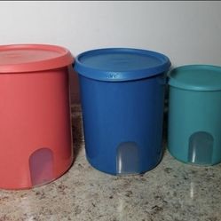 New One Touch Tupperware canister set