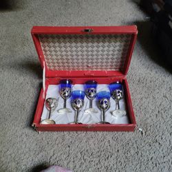 Silver Dragon Blue Cobalt Blue Glass