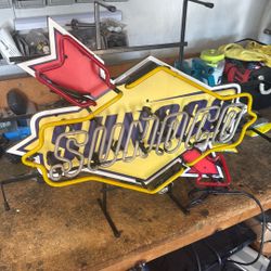 Sunoco Glass Neon Light
