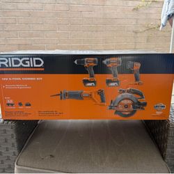 RIDGID 18V Cordless 5-Tool Combo Kit R96255 (NEW)