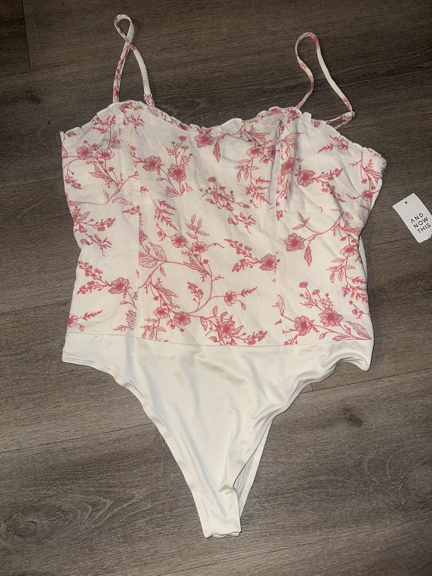 Bodysuit flower print blouse top