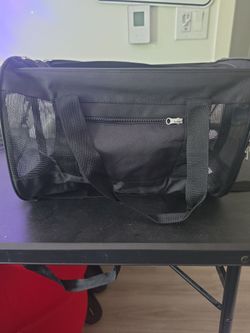 Black Soft-Sided Pet Carrier Bag