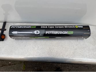 PITTSBURGH PRO 3/8 in. Drive, 5 to 80 ft-lb Click Torque Wrench