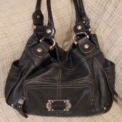 Gorgeous B. Makowsky Black Leather Handbag