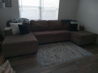 Double chase sectional couch