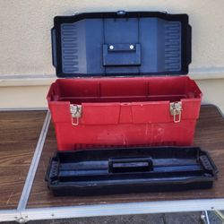 Large Carry Tool Box With Tray