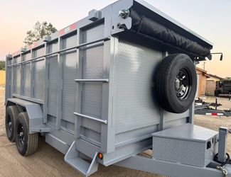 New 14ft Long HEAVY DUTY SCISSOR LIFT Hydraulic Dump Trailer Fully Loaded 💪🏻