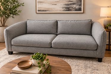 Modern Grey Fabric Sofa Couch - Free Delivery