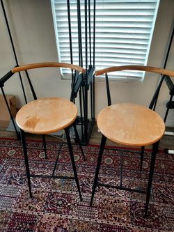 Sillas de barra asiento de madera