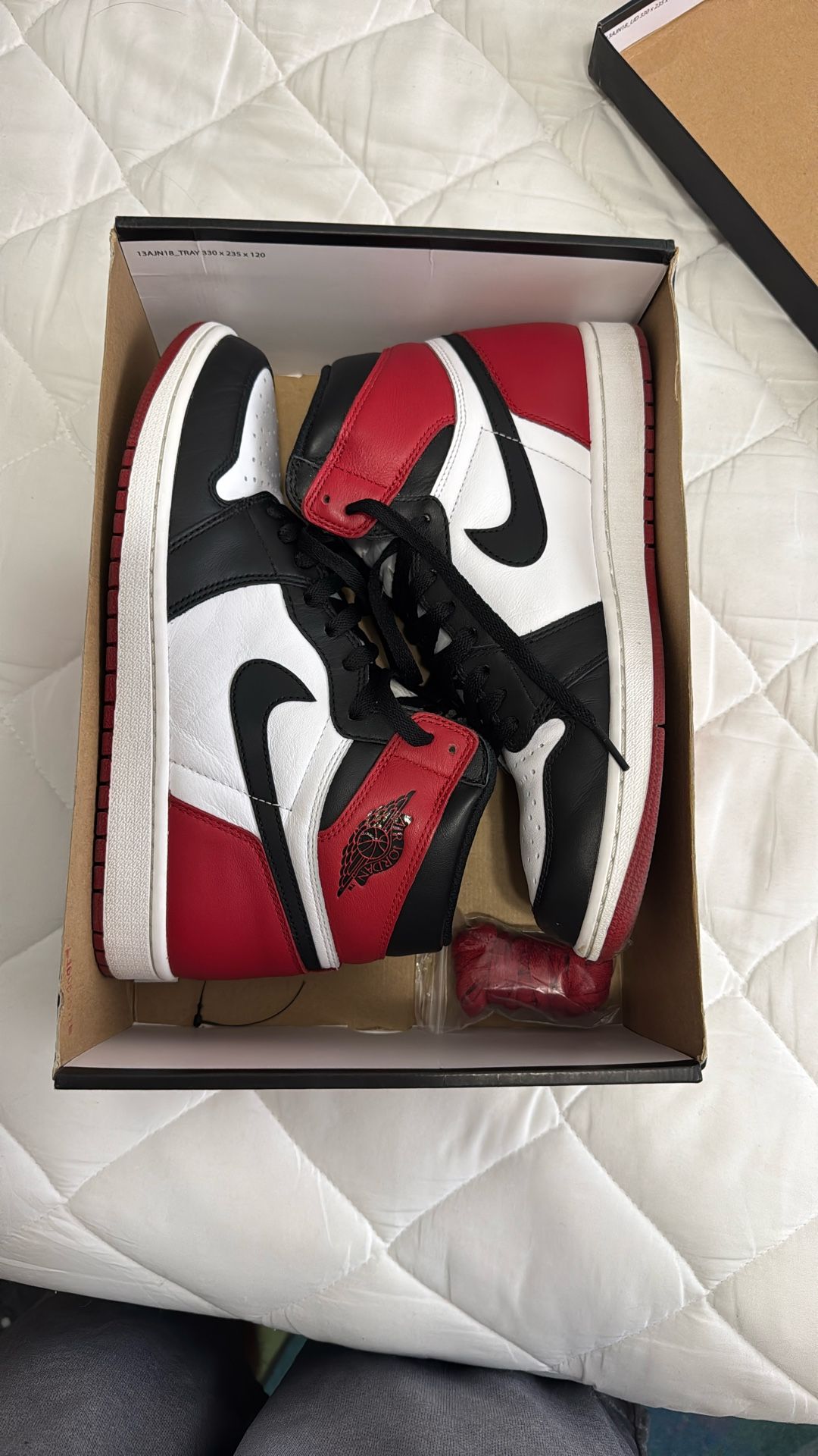 Nike Air Jordan 1 OG Black Toe 2016 Size 10.5