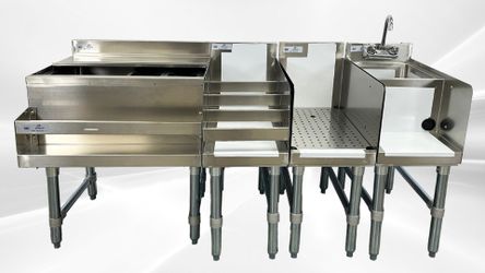 NSF 60 ins Stainless S Combination Cocktail Station FS24121212