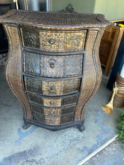 Vintage Tropical Bombe Chest