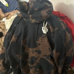 custom skeleton hand hoodie