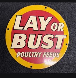 Vintage porcelain sign poultry chicken 🐓 sign