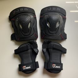 JBM Adult & Kids Knee Pads with Wrist Guards Protective Set (4 pc) Size:L