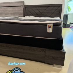 Queen Bed With Mattress Included Memory Foam 
