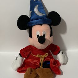 Disney Sorcerer Mickey Fantasia 2000 12” Beanbag Plush