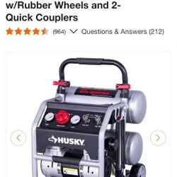 Husky 4.5-gal Silent Air Compressor