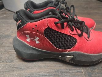 Under Armour Lockdown 3Y Black And Red Shoes