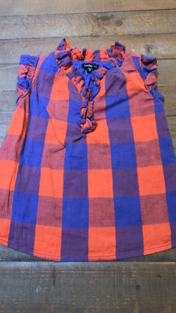 2T GAP orange/blue checkered tank top - $5!!