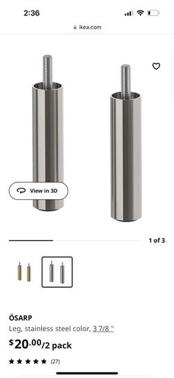 New IKEA Stainless Steel Osarp Legs