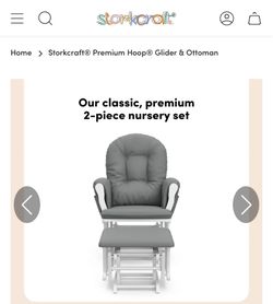 Storkcraft® Premium Hoop® Glider & Ottoman