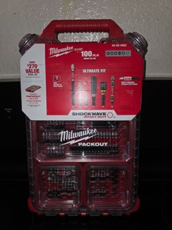 Milwaukee 100 piece screwdriver bit set brand new never used Hablo español