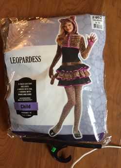 Girls Leopardess Costume Size Medium 8-10
