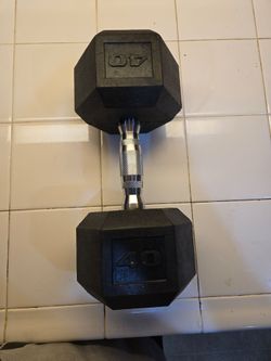 Cap barbell coated hex dumbell single