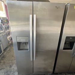 Whirlpool Stainless Steel Refrigerator Side By Side 