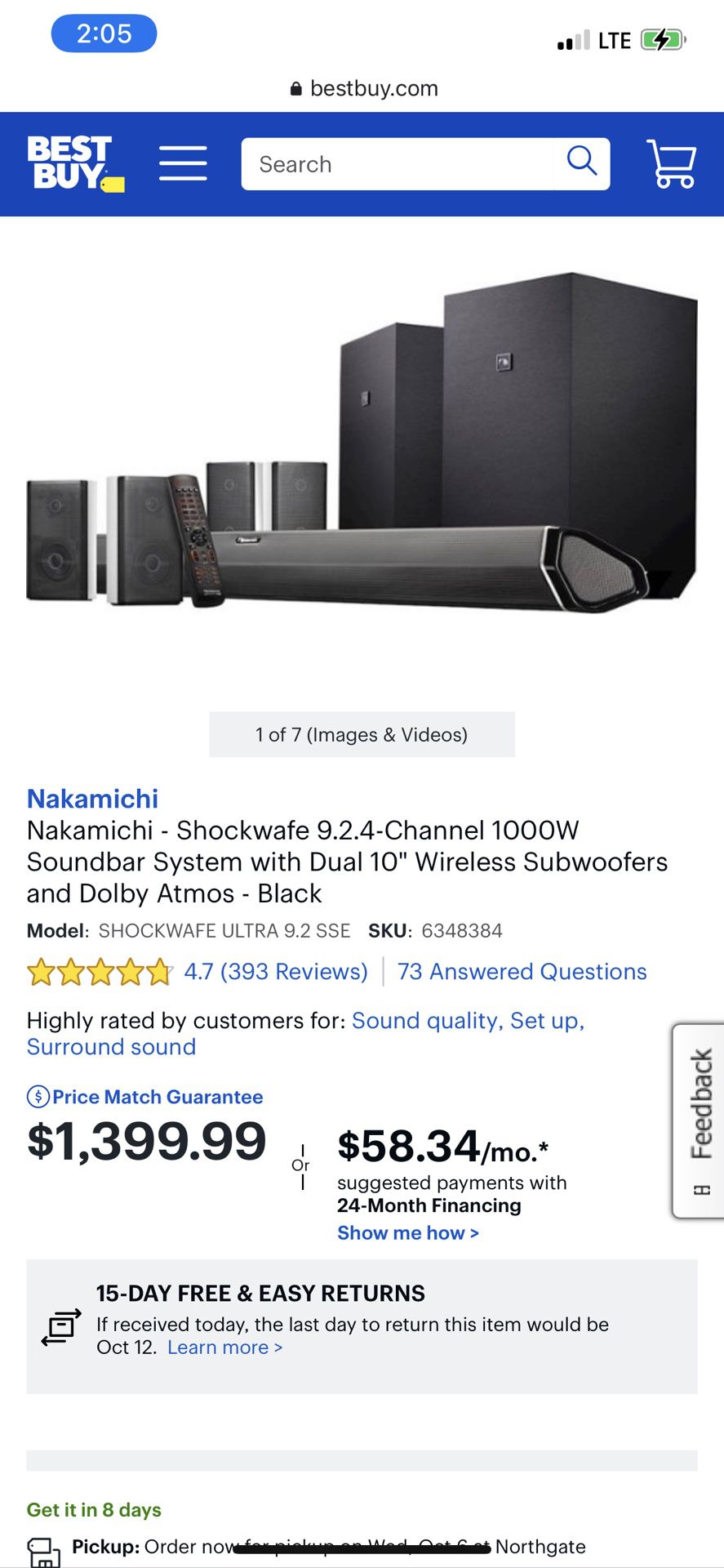 Nakamichi Surround Sound System 