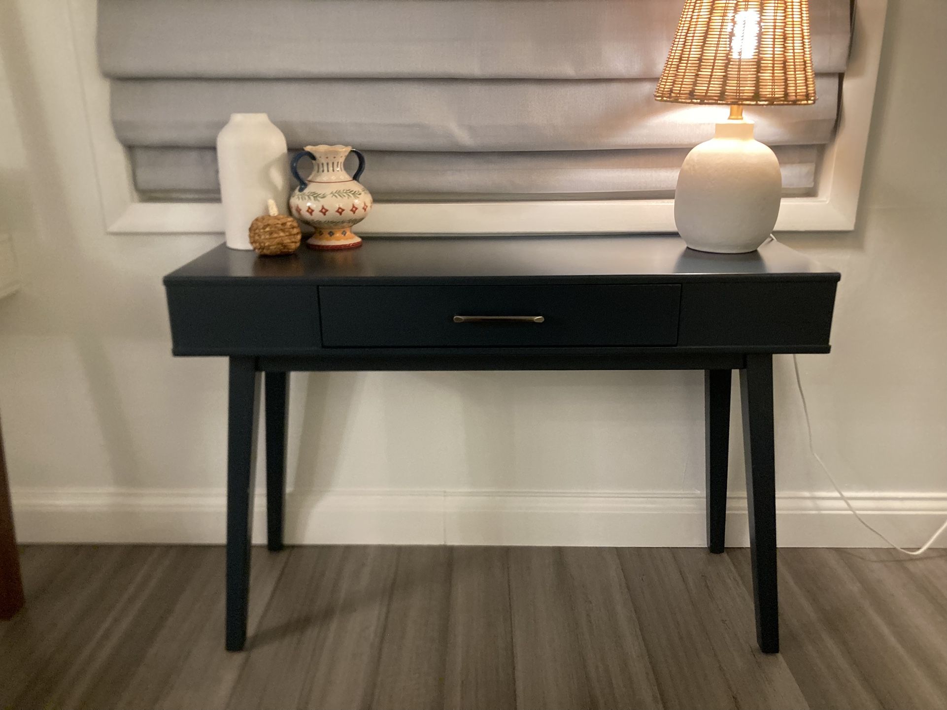 Blue Console With One Drawer