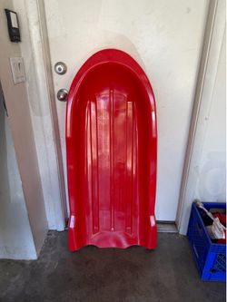 Torpedo Red Plastic Snow Sled