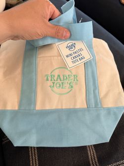 Trader Joe's bag, Mini Easter version blue