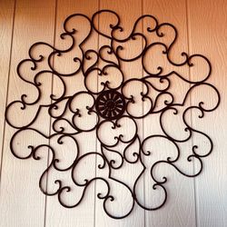 Beautiful Metal Wall Art Mandala Wrought Iron Style