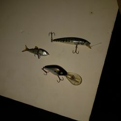 Vintage Fishing Lure Wood Rattled 