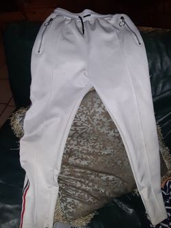 White jogger pants