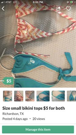 Size small bikini tops