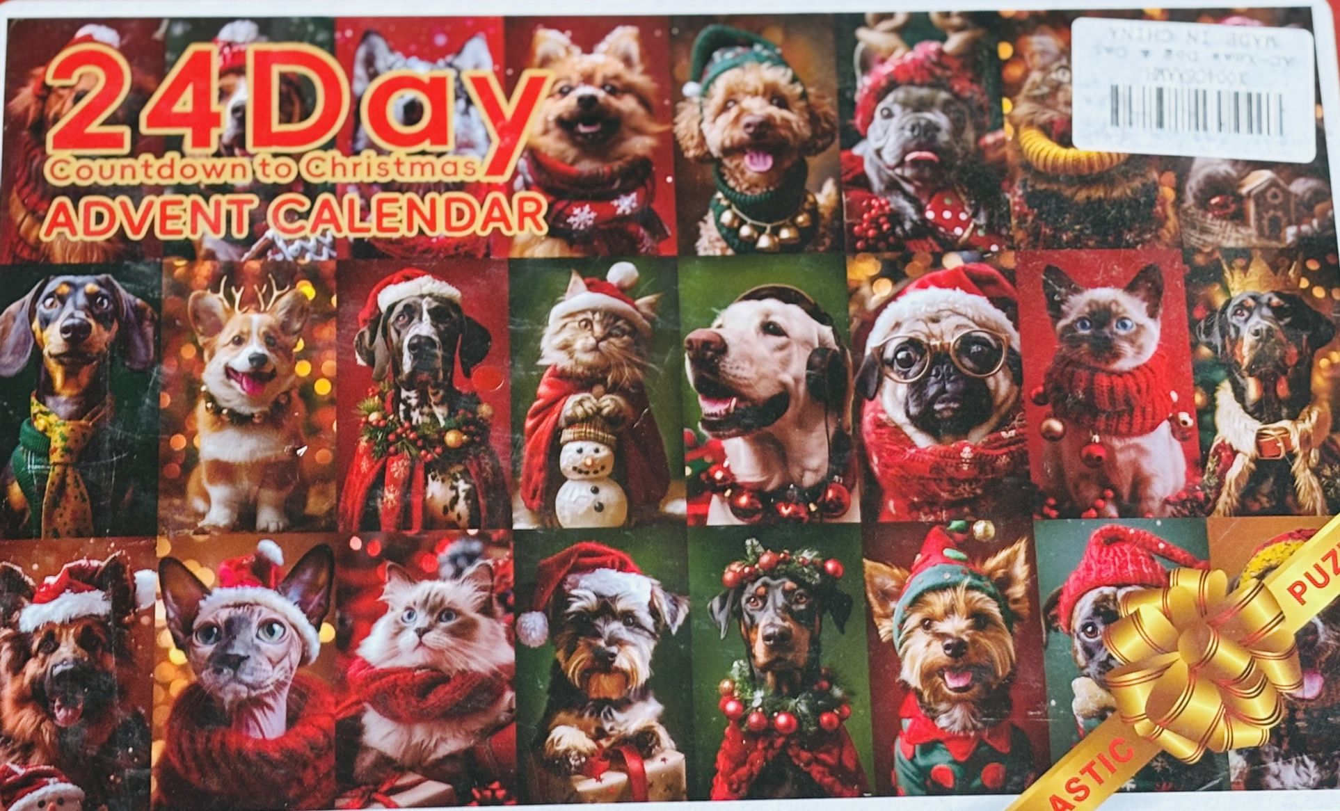 24 Day Countdown to Dog and Cat Christmas Advent Calendar