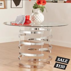 Glass dining table