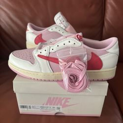 Nike Air Jordan 1 Low Travis Scott Tropical Sail Pink Size 11.5 Men’s Brand New 