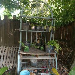 Vintage 4 Tier Bakers Rack/ Plant Stand 