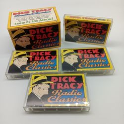 Dick Tracy radio classics  vintage set of 4 (1991, Audio Cassette tape ) 90s.