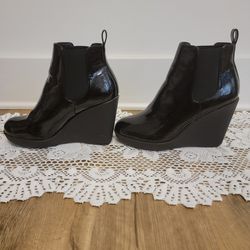 Women's Wedge Ankle Boots Black $30 OBO