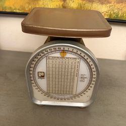 Vintage Pelouze Y-50 Postal Scale 50lb Industrial Metal MCM Kitchen Decor Works 