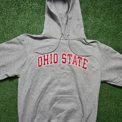Ohio State Buckeyes Hoodie Gray Champion Pullover - Men's Medium